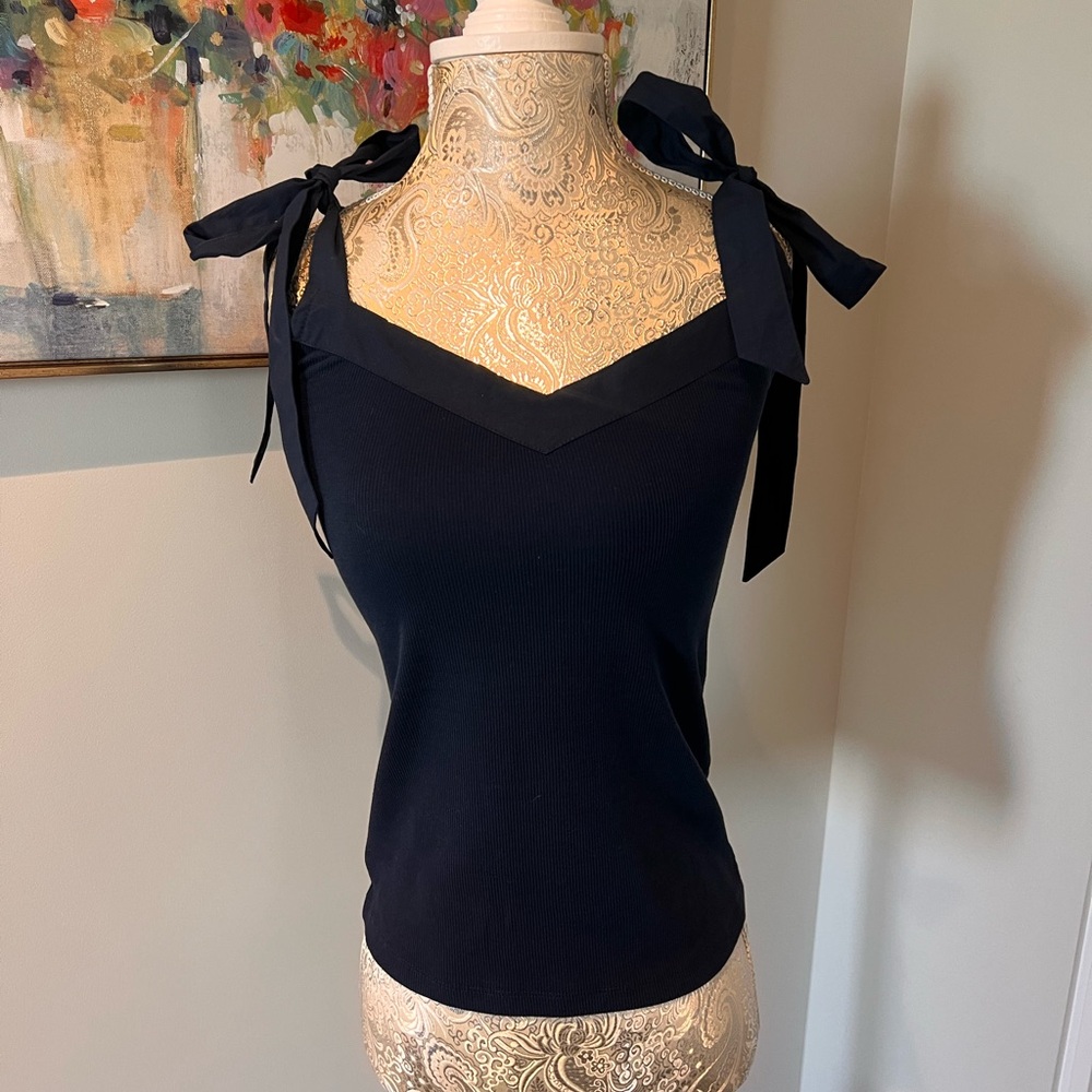 LOFT  Bow Tie Ribbed Tank